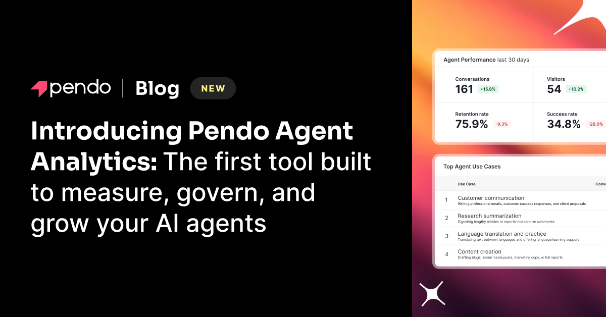 Introducing the Analytical of Pendo Agent: The first tool built to measure, regulate, and grow your AI agent